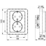 Pistorasia DESIGN X - 2S/16A/IP21 PPJ VAL