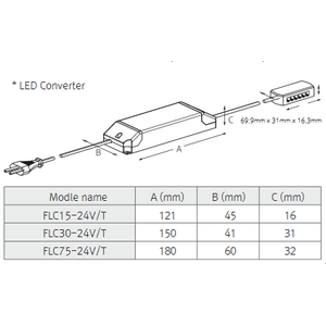 Feelux Diva2 24V 30W LED liitäntälaite IP20