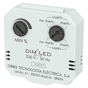 Orbis DIM LED 230VAC himmennin, säädettävissä kytkimen avulla
