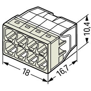 Wago Rasialiitin 2273-208 8-nap. 0.5-2.5mm²