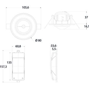 Theben LUXA 103-100 DE WH 360° liiketunnistin uppo