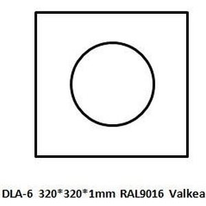 Sanpek Sovitekaulus DLA-6 Paneelille 320*320*1mm, valkea