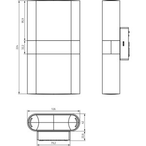 Theben theLeda D UDL AL Seinävalaisin 11W 3000K IP55 2x475lm