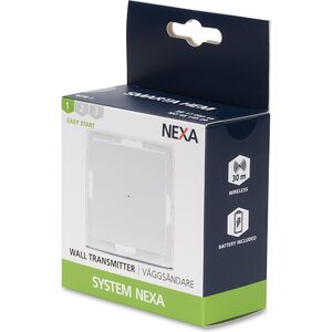 NEXA Seinälähetin 1-kanavainen ELKO/Exxact WTE-1, valkoinen