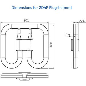 Tungsram LED 2D4P 12.5W/ECG/840/GR10q GE BX1/10