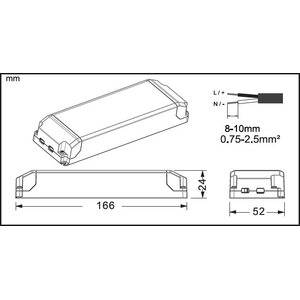 LED-Liitäntälaite 40W 24V ON/OFF