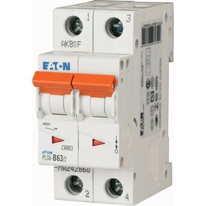Eaton C63 2P 6kA PLS6-C63/2-MW