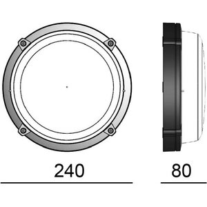 Defa Protect 2.0 Ring Opal IP65 LED 8W 689lm 4000K Valkoinen