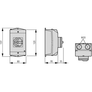 Eaton Turvakytkin 3-nap 20A 5.5kW