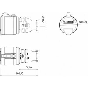 Bemis Jatkopistorasia IP44 Punainen 230VAC Yksiosainen