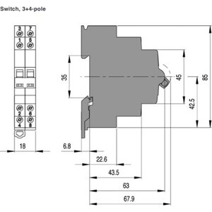 ABB Finland KYTKIN, ON-OFF, 3 Sulkeutuvaa, 16A