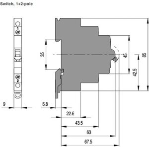 ABB Finland KYTKIN, ON-OFF, 1 Sulkeutuva, 25A