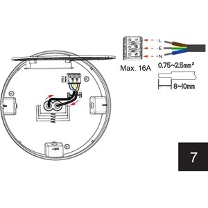 Pintavalaisin Etled REKO 16W 3000K 1450lm IP44