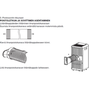 Siirrettävä ilmastointilaite Emax Cool, 2,6kW/9000 BTU