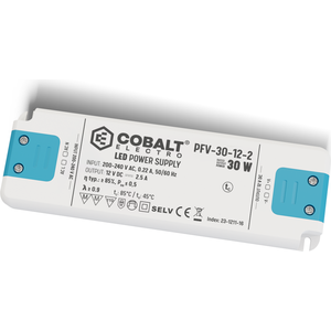 COBALT Electro Liitäntälaite 12V 30W IP20, ON/OFF, PFV-30-12-2