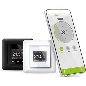 Evesta C WIFI Pörssisähkötermostaatti, värinäytöllä (ELKO, Exxact)