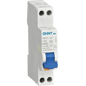 Chint NB1L Yhdistelmä 1-mod 2-nap B-käyrä 16A 30mA