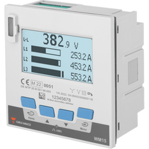 Carlo Gavazzi Kolmivaiheinen tehoanalysaattori, 120-240 V L-N, 208-415 V L-L, 5(6) A, oma virransyöttö, M-Bus-väylällä ja digitaalilähdöllä, MID
