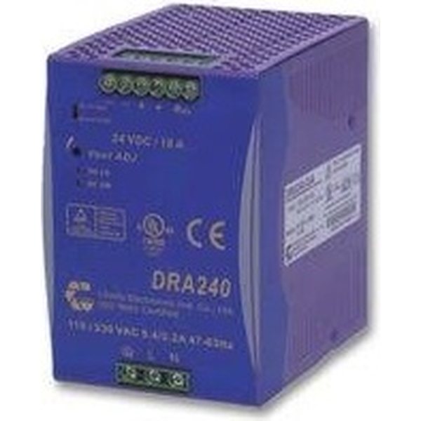 Teholähde DRA240-24A 24VDC 240W 10A