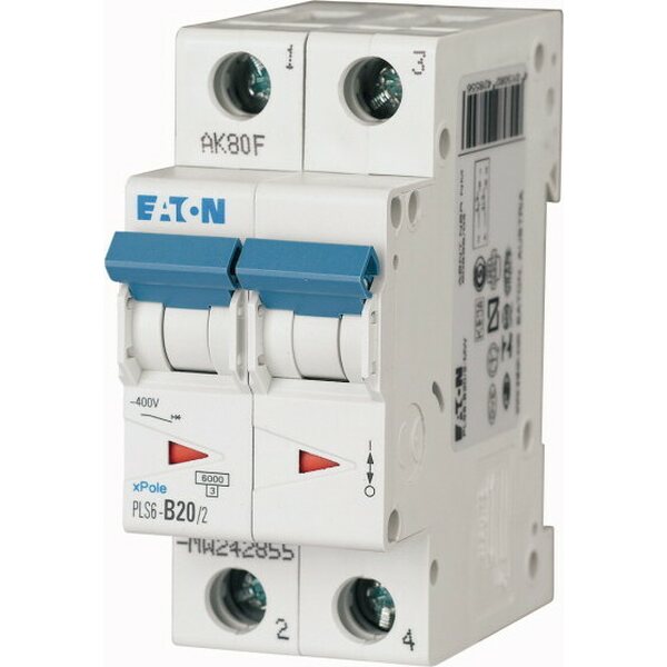 Eaton C20 2P 6kA PLS6-C20/2-MW