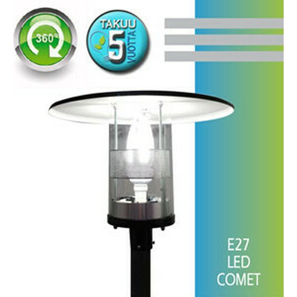 Sanpek Pihapiirivalaisin COMET E27 LED Valaisin (musta)