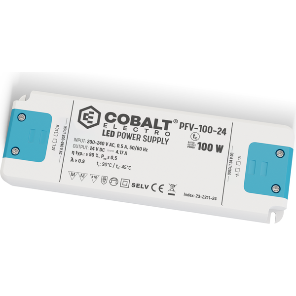 COBALT Electro Liitäntälaite 24V 100W IP20, ON/OFF, PFV-100-24