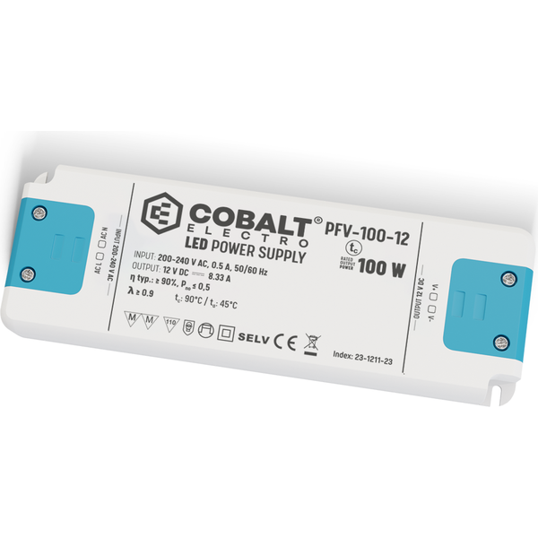 COBALT Electro Liitäntälaite 12V 100W IP20, ON/OFF, PFV-100-12