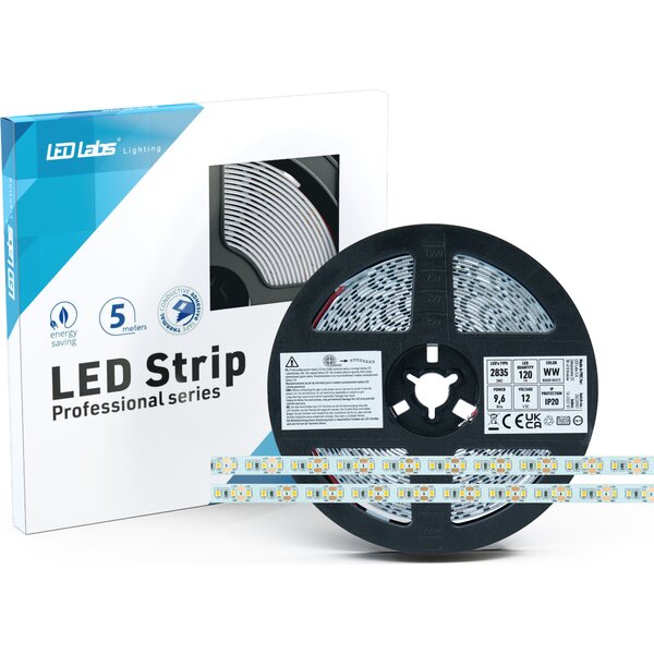 Lumines LED-nauha 12VDC, 3000K, 9.6W/m, IP20, 864lm/m, 5m